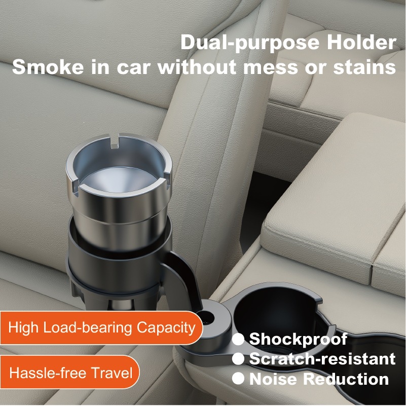 Car-mounted floating small table 360 ° Rotating multifunctional cup holder, dining plate tray, non-slip, wear-resistant, extended arm