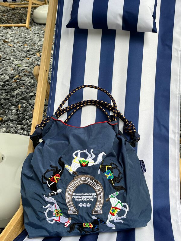 日本製ボールチェーンバッグ高源源同型ショッピングバッグドーナツ刺繍ナイロンショルダークロスボディレディースバッグ|undefined