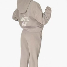 2024新款跨境欧美字母logo加绒卫衣长裤休闲运动女士头套连帽卫衣