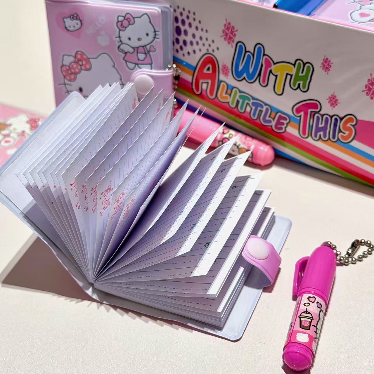 Dinosaurios de dibujos animados Gato cuaderno Capibara libro de guapo de agua bolígrafo conjunto de papelería regalo para estudiantes de primaria