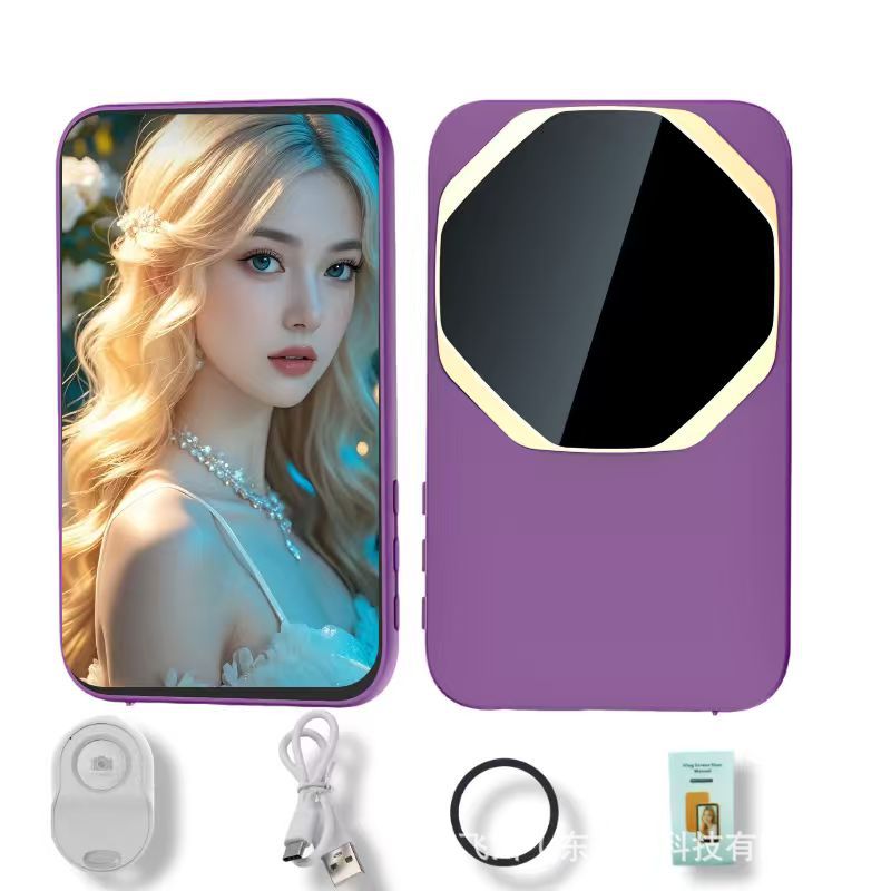 Nuevo dispositivo de proyección de pantalla de mano modelo privado inalámbrico pantalla de pantalla de selfie Bluetooth teléfono móvil pantalla de absorción magnética trasera dispositivo de pantalla de selfie