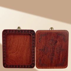 小檀紅木実木彫刻ガウ箱唐カード箱木牌ペンダント両面磁気吸引ブランドペンダントメーカー卸売り