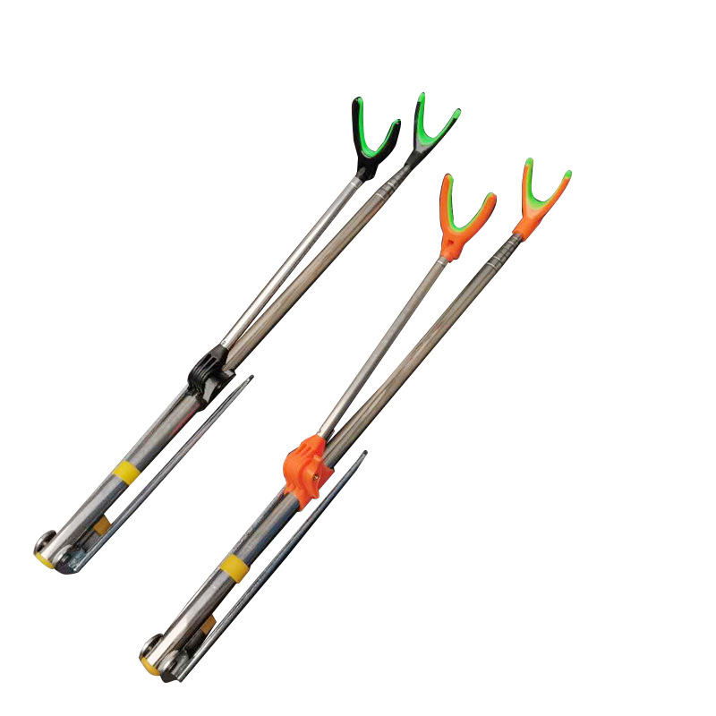 Soporte de torreta de acero inoxidable 1,5 m 2,4 m telescópica enchufe de tierra caja de pesca de doble propósito soporte de caña de pescar equipo de pesca al aire libre