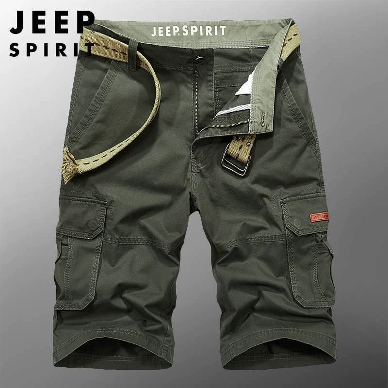 JEEP повседневные брюки мужские брюки тонкие летние мужские комбинезоны шорты с несколькими карманами мужские укороченные брюки 0222