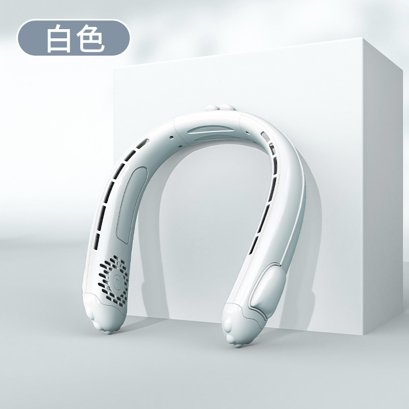 Nuevo ventilador de cuello halter para auriculares Bluetooth usb sin hojas, silencioso, gran viento transfronterizo al aire libre mini ventilador portátil