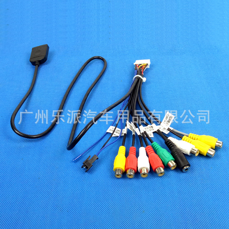 20P 8头RCA+MIC+风扇插头+卡槽线-1