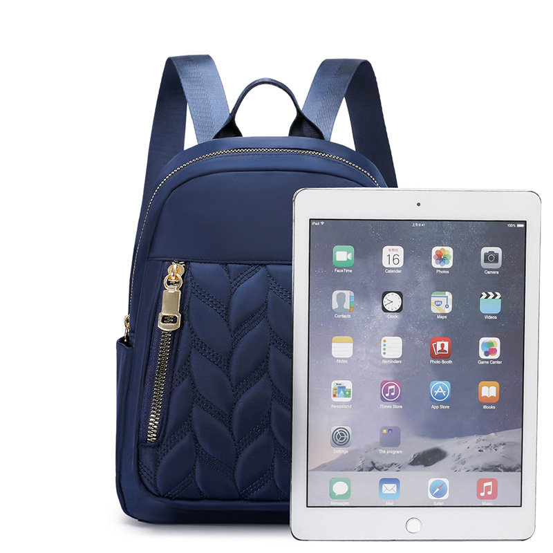 Mochila de moda transfronteriza para mujer, nueva mochila casual de rombo simple, bolsa de tela de color sólido de tendencia coreana al por mayor