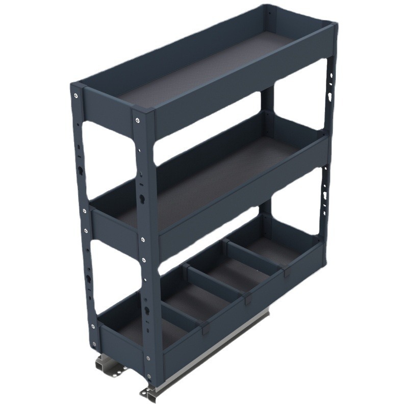 Gabinete de cocina tipo cajón gabinete superficial condimento cesta espacio de acero inoxidable aleación de aluminio condimento cesta inferior