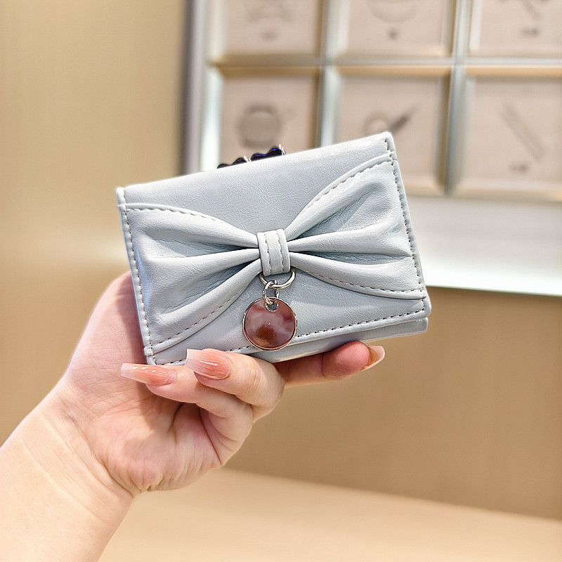 Daini 韓国版新製品フレッシュリボン 70% off ラブアイアンクリップ多機能学生ショートウォレット小銭入れ|undefined