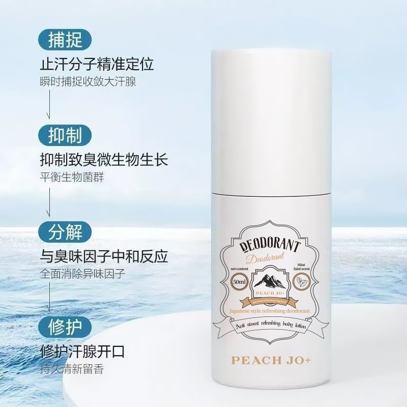 PEACH JO+ ミント制汗剤 石制汗露露 ボディリフレッシュ 汗取り制汗クリーム 女性用 脇の臭いローリングボール|undefined