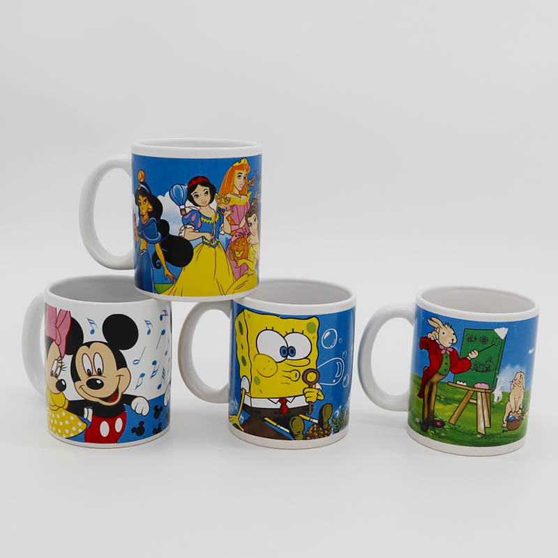 12OZ flor asada taza de cerámica recta taza de cerámica taza de agua creativa taza de leche taza de café al por mayor