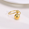 Adjustable universal golden trend ring stainless steel, simple and elegant design