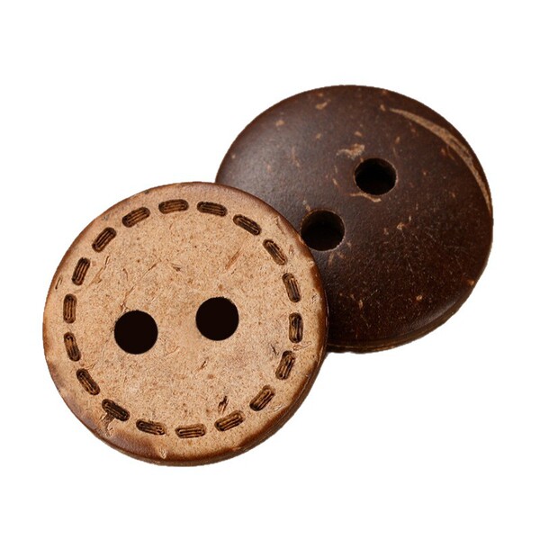 Retro Coconut Shell Buttons Natural Two Eyes Four Eyes Coconut…