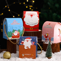 新しいクリスマスのリンゴの箱の創意的な雪だるまの鹿は子供のキャンデーのビスケットの贈り物のクリスマスイブの贈り物の贈り物の箱を持ちます。