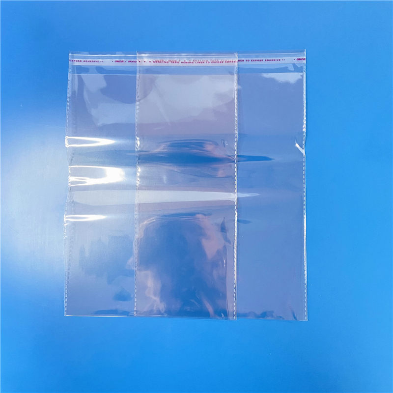 Bolsa transparente autoadhesiva de alta definición gruesa OPP bolsas de sobre juguetes joyería bolsa adhesiva bolsa de ropa bolsa de embalaje de camiseta