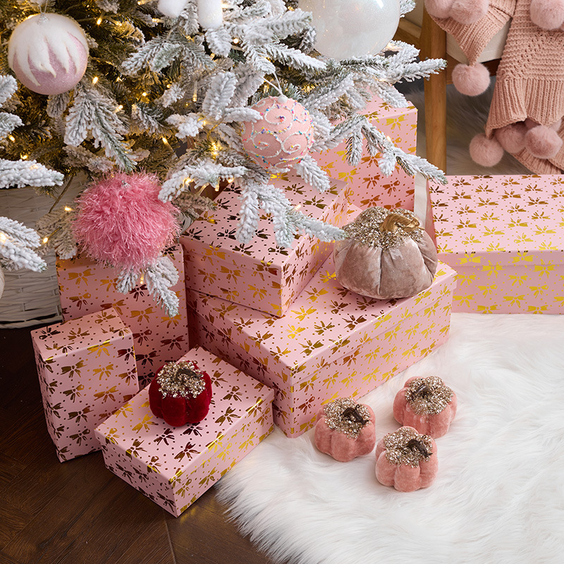 Nuevos productos transfronterizos decoraciones de Navidad cajas de regalos paquetes de regalos cabeza de pila cajas vacías cajas de embalaje de vacaciones diseño de escena