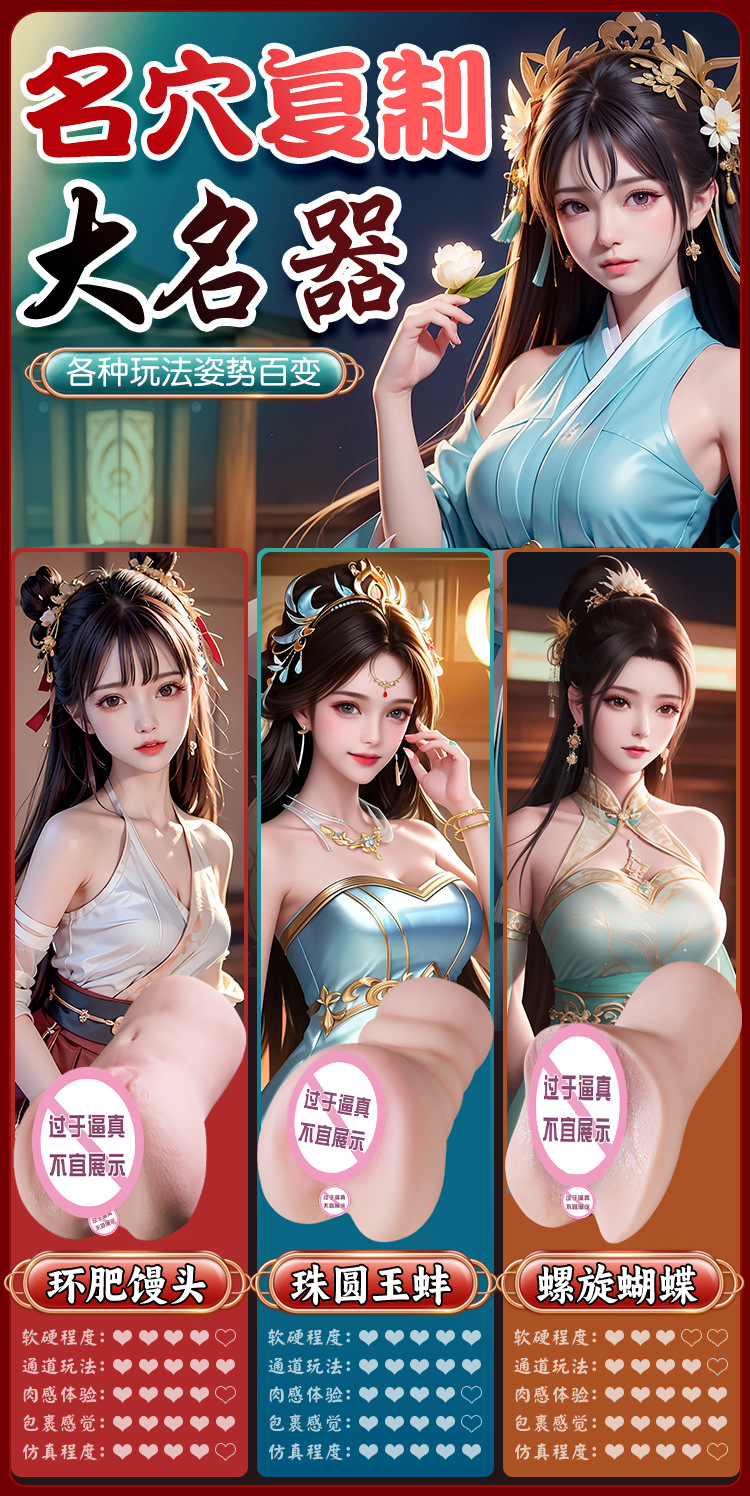 Jiu Guo Aichao Manual Masturbator with Realistic Channel in TPE — detail image 5