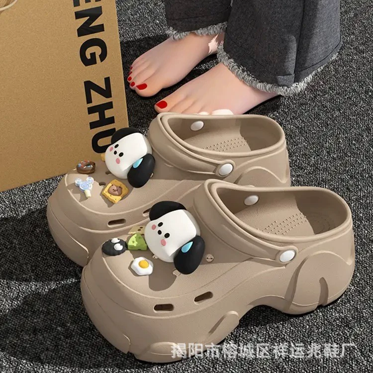 Летние новые стильные сабо, сандалии на толстой подошве для верхней одежды, популярные сандалии 2025 года, сандалии из EVA.