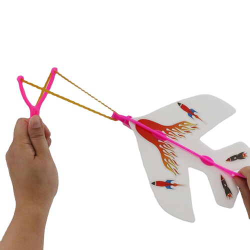 Elastic airplane, elastic flash airplane, luminous ejection arrow, flying toy wholesale, street stall night market