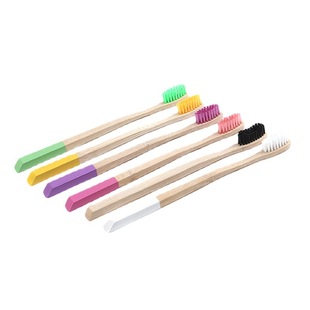 Source manufacturers T-tail bamboo toothbrush set degradable bamboo toothbrush adult bamboo charcoal soft bristle toothbrush wholesale