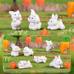 微景観アニメかわいいウサギ萌え兎園芸樹脂diy工芸品アクセサリーデスクトップ装飾品小物