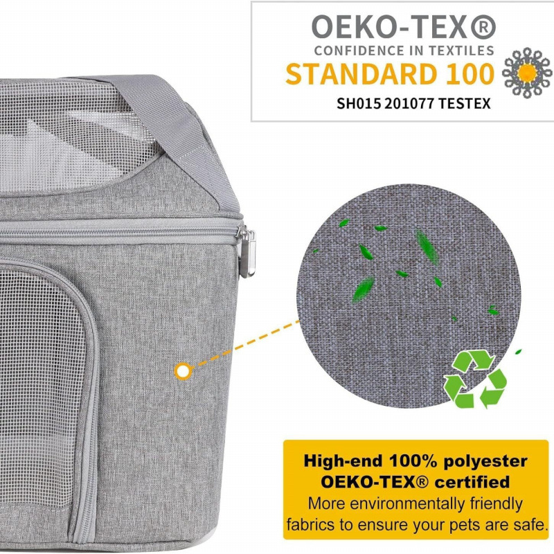 Bolsa de gato de Amazon, bolsa de gato grande portátil, bolsa de mascota desmontable, transpirable y plegable de gran capacidad.