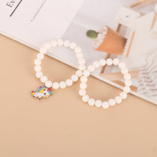 跨境双层可爱情侣手链合金吊坠卡通热销多巴胺彩虹ins风小马饰品