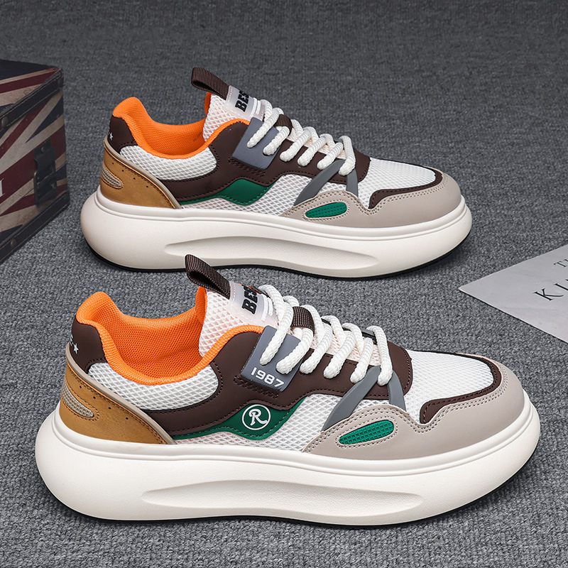 2024 Bărbați de vară respirabil liceu elevi adolescenți plasă anti-miros sport și agrement mic tată alb_voghion.com