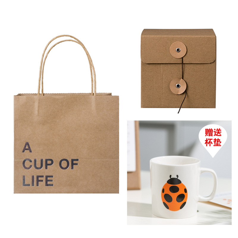 Taza de cerámica de dibujos animados original Taza de un bocado Taza de agua ecológica Taza de animal lindo Taza de desayuno con LOGO impreso