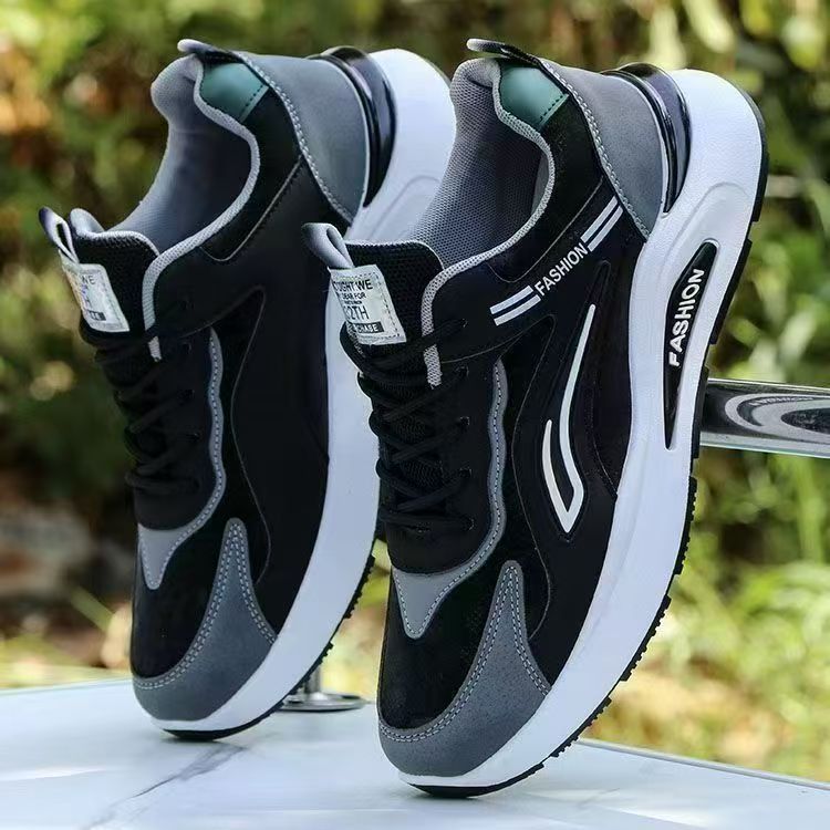 Zapatos de hombre de otoño zapatos casuales de hombre 2026 nuevos zapatos de correr de cuero zapatos deportivos antideslizantes para hombres impermeables y antideslizantes zapatos de moda