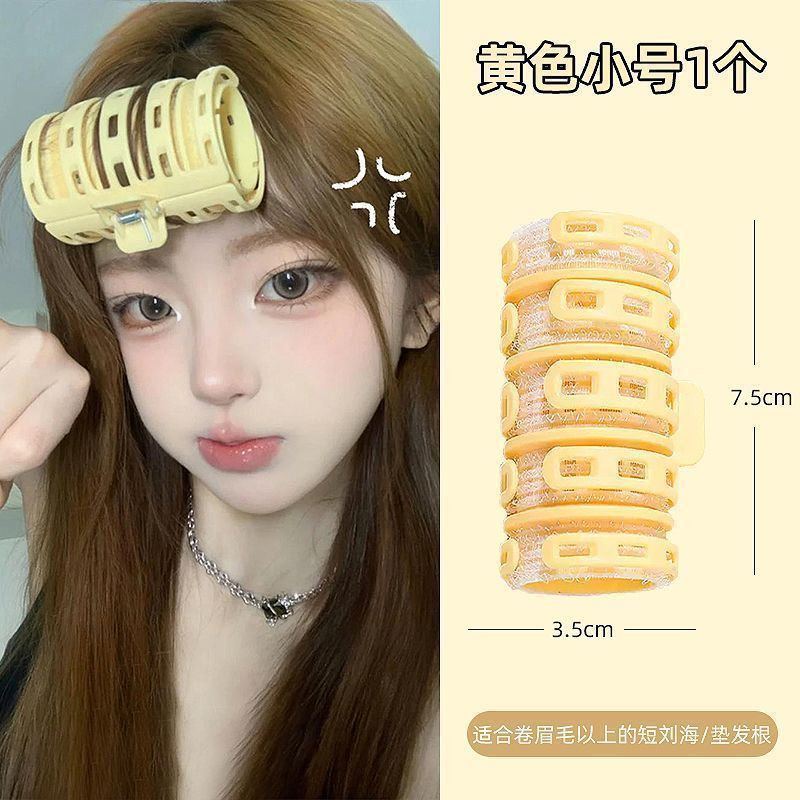 エアバングローラー、8の字バング、ふわふわカーリーヘア、フレンチスタイリングヘアアイロン、怠惰な学生カーリング、Lサイズ|undefined