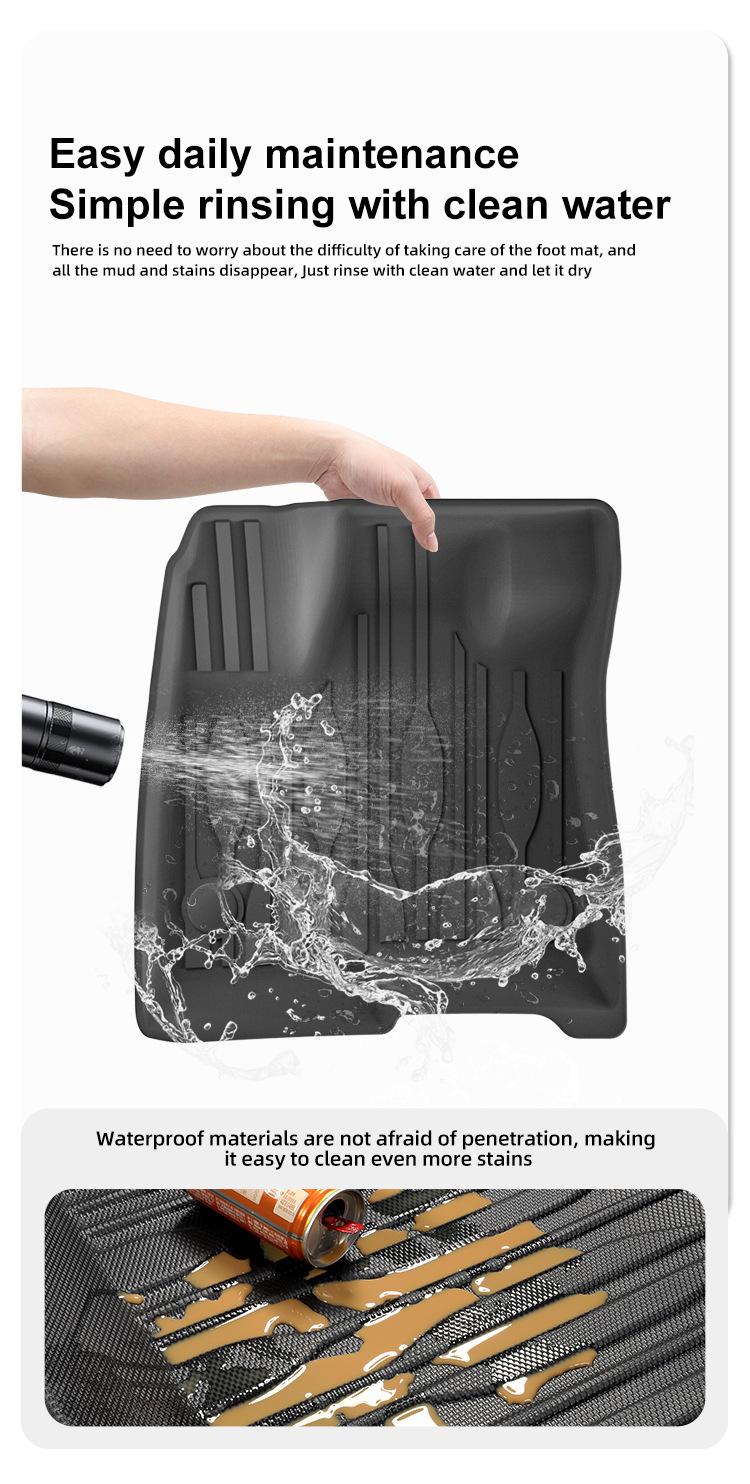 Suitable for 24-25 Model Byd M6 Left- and Right-Hand Drive Cars, Dirt-Resistant Tpe Floor Mats, Fully Environmentally Friendly Trunk Mat
