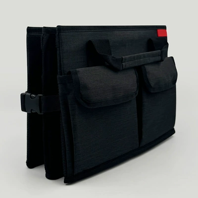 Cross-Border Black and Gray Car Storage Box Multifunctional Car Trunk Foldable Storage Box Car Storage Box Customization (Car storage bag/box) - black-black-edging-large-size-32w-x-24h-x-60cm