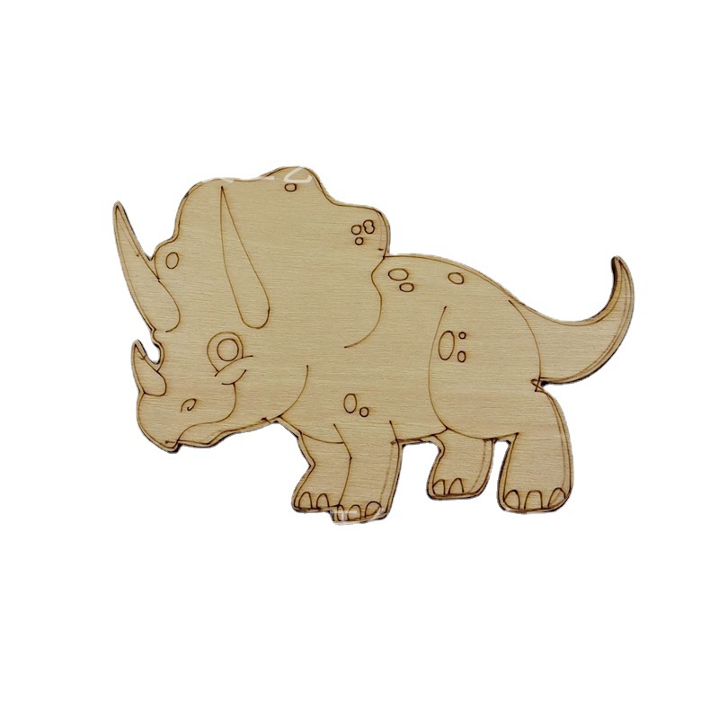 Ocho dinosaurio de madera DIY artesanía decorativa dinosaurio mezclado 8 unidades un paquete