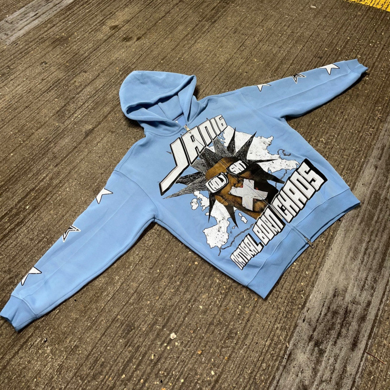 Gothic Anime Print Hoodie – Oversized Y2K Streetwear Pullover With Long Sleeves, Unisex Dark Aesthetic Fashion_viptrois.com