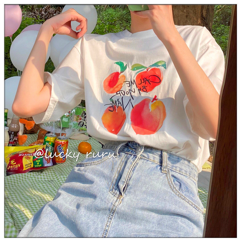 수채화 복숭아