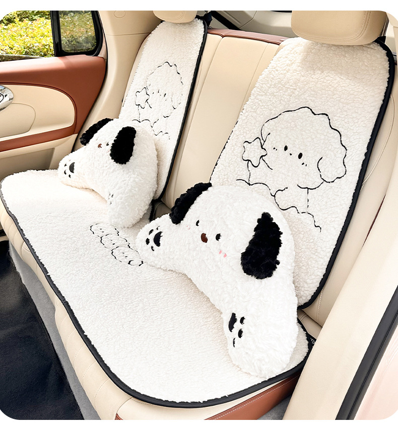 Blue Rain Cartoon Car Headrest Neck Pillow Creative Plush Car Cushion Cute Car Lumbar Support Pillow