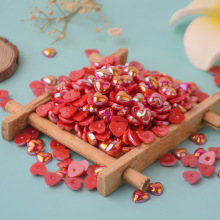 平底桃心爱心实色AB彩仿珍珠手工DIY幻彩美甲手机散珠饰品配件