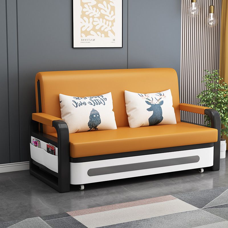 Cama retráctil plegable de doble propósito pequeña sala de estar sofá plegable multifuncional dormitorio sin lavar tecnología sofá cama de tela