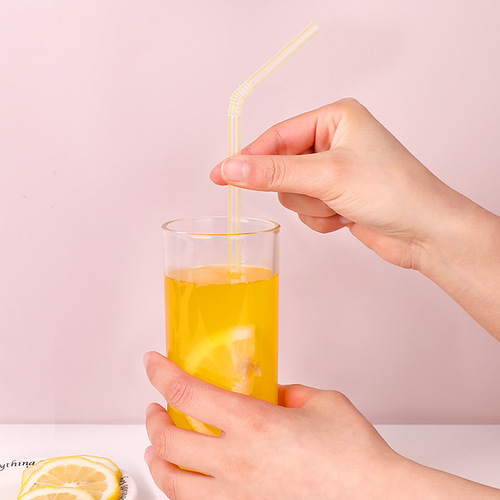 Japanese bendable straws individually packaged disposable bendable drinks milk tea plastic straws for pregnant women and children