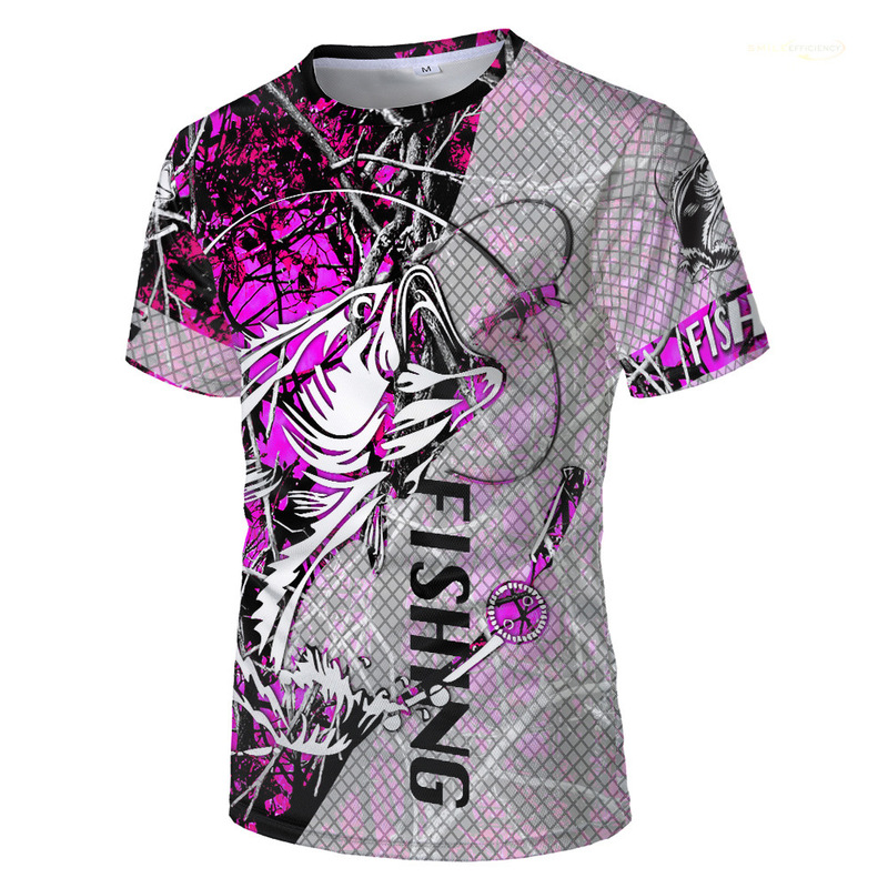 Beautiful Fishing Camouflage 3D Full Print Men's T-Shirt Harajuku Fashion Short Sleeve Shirt Summer Street Fashion plus size