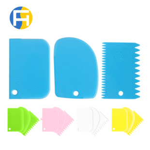 Cream scraper three-piece baking scraper new comb cake scraper pattern cream scraper baking tool
