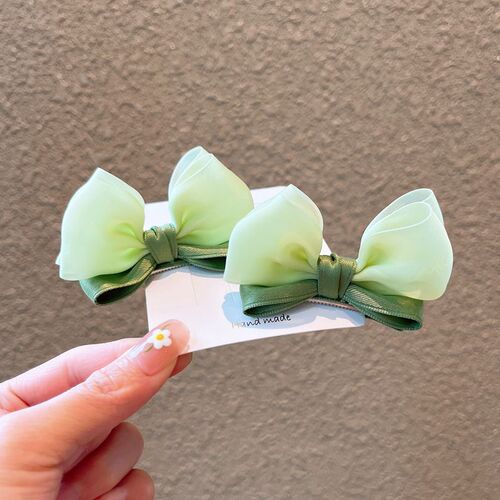 Shop's own  three-dimensional bow hair clip for children high-end hair clip for girls snow gauze hair accessories baby clip