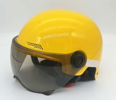 helmet, high-definition half helmet – Motosiklet kaskı (dəbilqə) - lemon-yellow-sunscreen-short-sunglasses-lightweight-and-breathable-one-size-fits-all