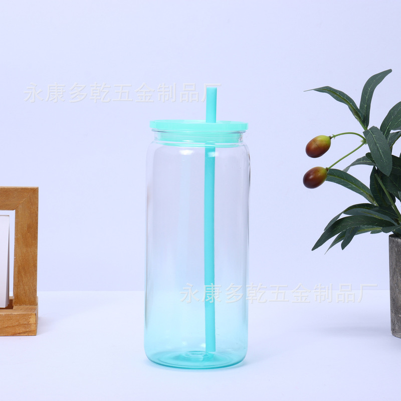 新品16オンスカラープラスチックメイソンカップカラーゼリースノーボールカップストローカップ20オンス二重プラスチックカップ|undefined