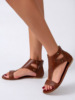 Sandals with zipper, 2022 collection, plus size, European style