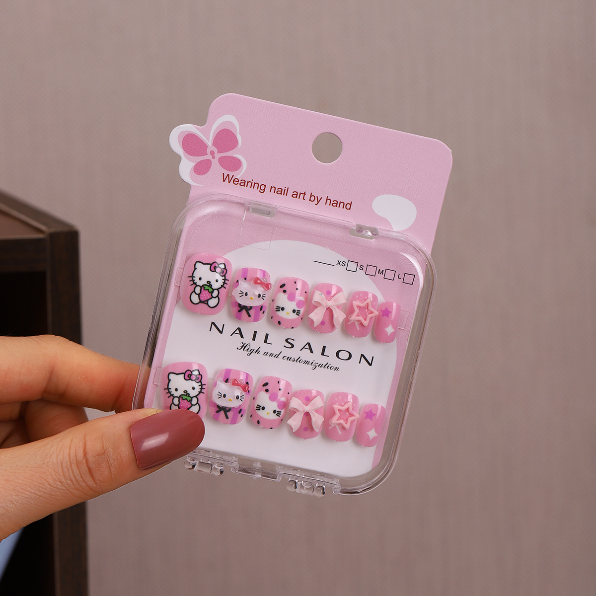Niños parches de uñas super lindas chicas lindas usan pegatinas de dibujos animados de uñas seguras desmontables parches de uñas al por mayor image 17