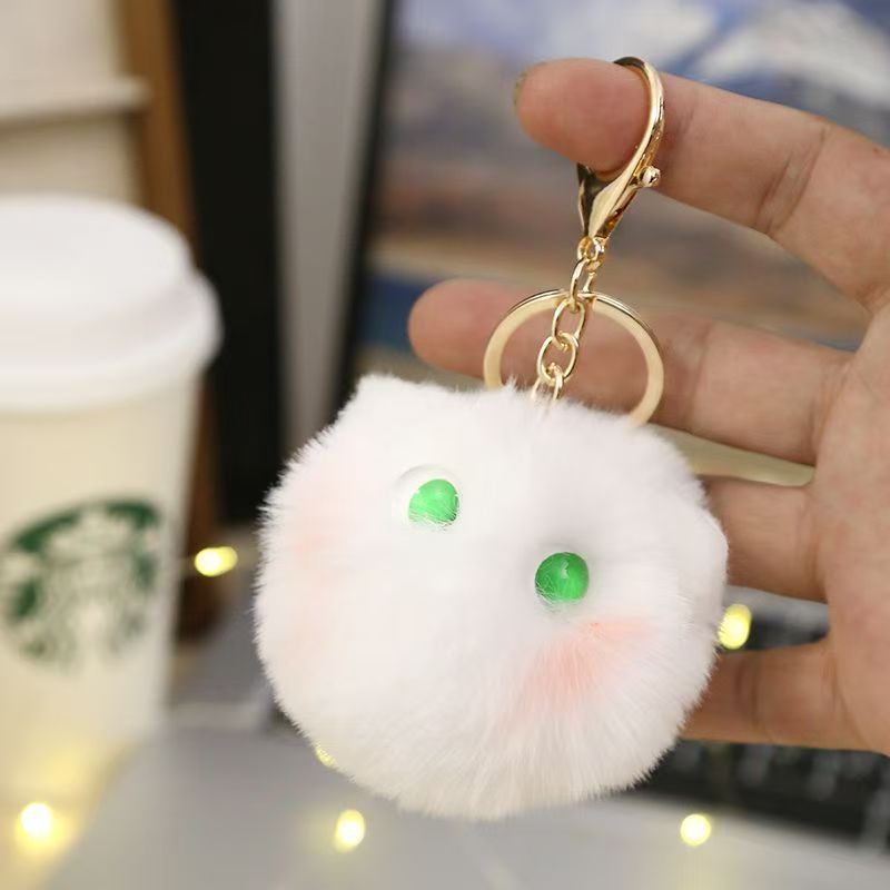 Gato de carbón nuevo colgante de peluche hecho a mano gatos ligeros llaveros lindos bolsas escolares colgante regalo creativo