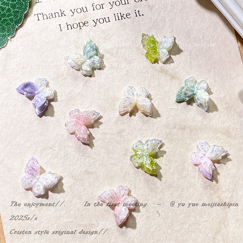 Super Fairy Exquisite Fine Glitter Small Butterfly Nail Art Jewelry Two-Color Luminous Butterfly Nail Art Material DIY Butterfly Jewelry Super Fairy Exquisite Fine Glitter Small Butterfly Nail Art Jewelry Two-Color Luminous Butterfly Nail Art Material DIY Butterfly Jewelry