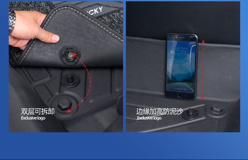 Full coverage TPE car floor mats for Subaru, specifically for Subaru Outback, Forester, and XV, anti-slip foot mats